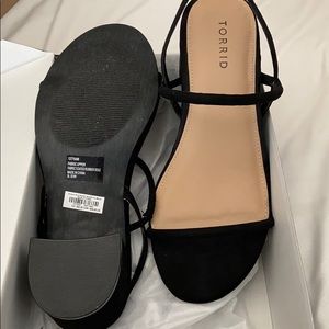 Black strappy sandals